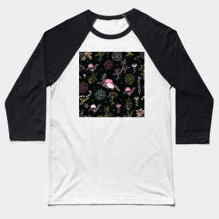 Elegance Seamless pattern with flowers Baseball T-Shirt